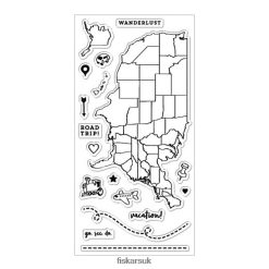 Tool UK Fiskars Wanderlust Clear Stamps (4" x 8") FD4JT4627